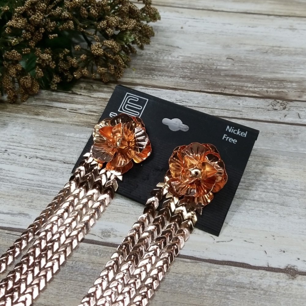 NWT Copper Post Dangle Earrings